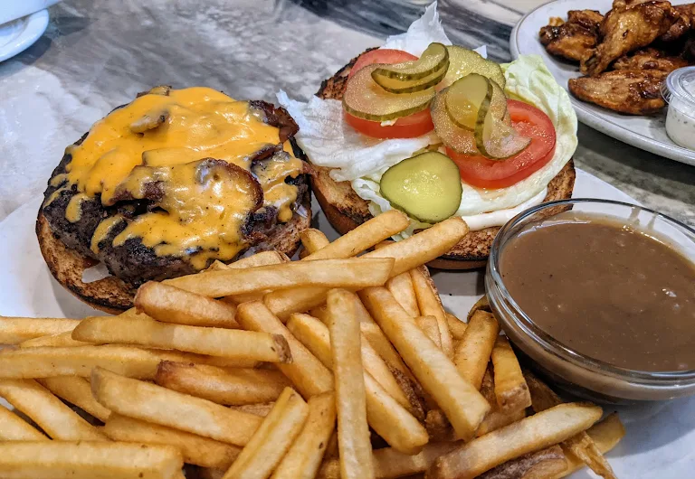 Pappa's burger at Pappa's Family Restaurant & Lounge Edmonton - double patty signature burger